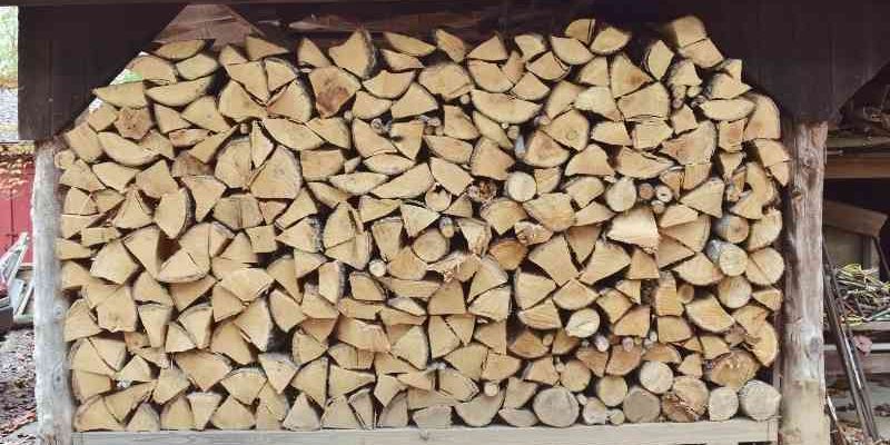 stacking firewood stacked firewood